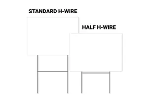 Standard and half H-wire sign stakes