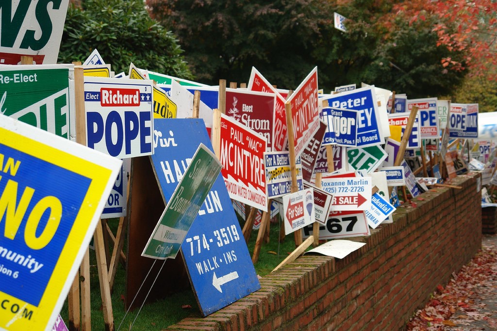 Yard Sign With Different Stands